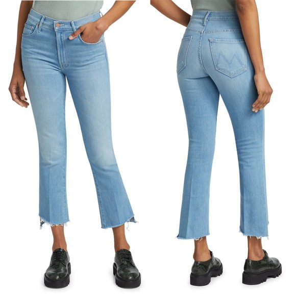 MOTHER Insider Crop Step Fray Jeans Size 24 NWT